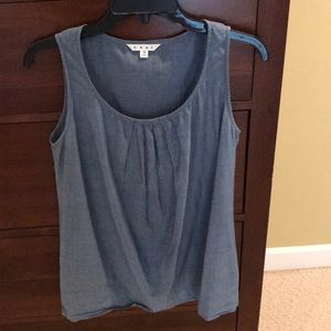 Chambray sleeveless top